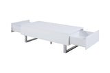 Contemporary 2-drawer Coffee Table High Glossy White