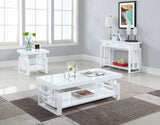 Contemporary Rectangular End Table High Glossy White