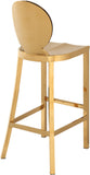 Maddox Stainless Steel Contemporary Gold Stainless Steel Stool - 15" W x 21" D x 42" H