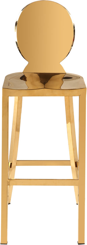 Maddox Stainless Steel Contemporary Gold Stainless Steel Stool - 15" W x 21" D x 42" H