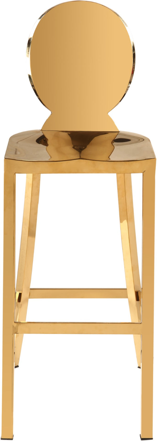 Maddox Stainless Steel Contemporary Gold Stainless Steel Stool - 15" W x 21" D x 42" H