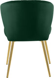 Finley Velvet / Engineered Wood / Foam Contemporary Green Velvet Dining Chair - 20.5" W x 20" D x 31.5" H