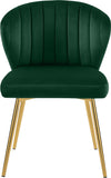 Finley Velvet / Engineered Wood / Foam Contemporary Green Velvet Dining Chair - 20.5" W x 20" D x 31.5" H