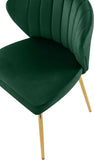 Finley Velvet / Engineered Wood / Foam Contemporary Green Velvet Dining Chair - 20.5" W x 20" D x 31.5" H