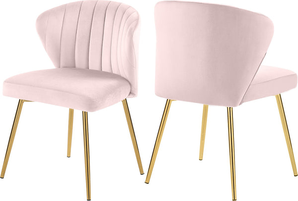 Finley Velvet / Engineered Wood / Foam Contemporary Pink Velvet Dining Chair - 20.5" W x 20" D x 31.5" H
