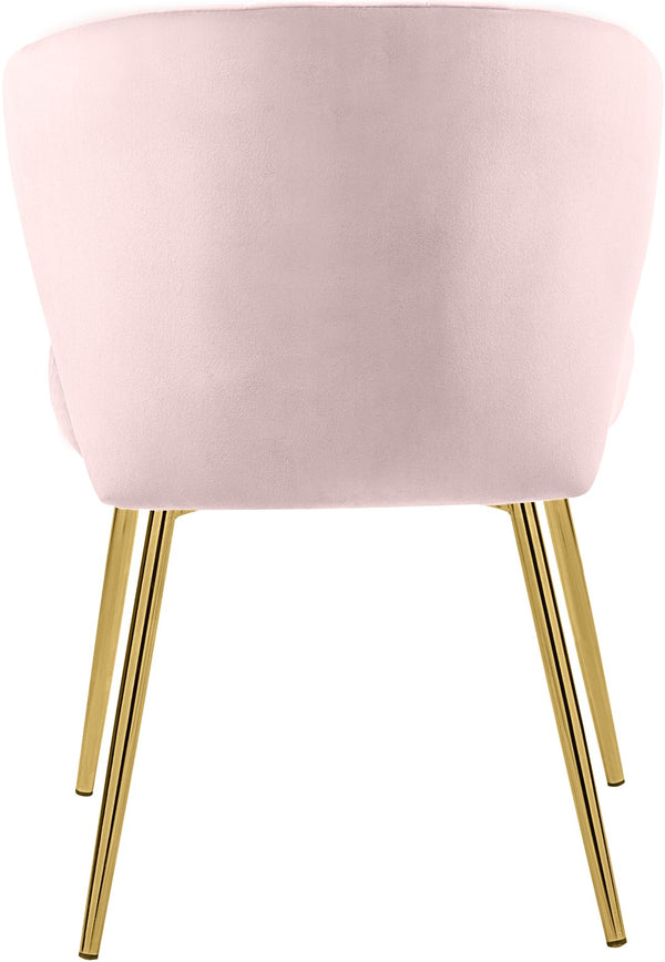 Finley Velvet / Engineered Wood / Foam Contemporary Pink Velvet Dining Chair - 20.5" W x 20" D x 31.5" H