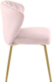 Finley Velvet / Engineered Wood / Foam Contemporary Pink Velvet Dining Chair - 20.5" W x 20" D x 31.5" H