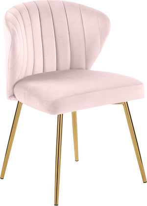 Finley Velvet / Engineered Wood / Foam Contemporary Pink Velvet Dining Chair - 20.5" W x 20" D x 31.5" H