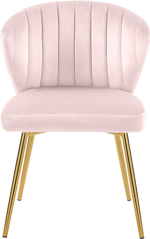 Finley Velvet / Engineered Wood / Foam Contemporary Pink Velvet Dining Chair - 20.5" W x 20" D x 31.5" H
