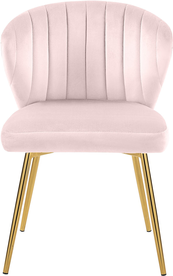 Finley Velvet / Engineered Wood / Foam Contemporary Pink Velvet Dining Chair - 20.5" W x 20" D x 31.5" H