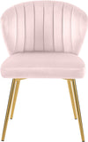 Finley Velvet / Engineered Wood / Foam Contemporary Pink Velvet Dining Chair - 20.5" W x 20" D x 31.5" H