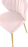 Finley Velvet / Engineered Wood / Foam Contemporary Pink Velvet Dining Chair - 20.5" W x 20" D x 31.5" H