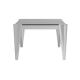 Modern Rectangle Glass Top Coffee Table Silver and Grey