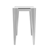 Modern Rectangle Glass Top Sofa Table Silver and Grey