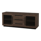 Contemporary 2-door TV Console Aged Walnut