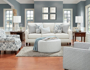 Fusion 140 Transitional Cocktail Ottoman 140 Mezzanine Denim