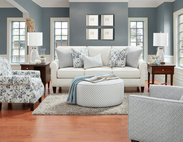 Fusion 140 Transitional Cocktail Ottoman 140 Mezzanine Denim