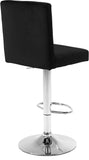 Joel Velvet / Engineered Wood / Metal / Foam Contemporary Black Velvet Adjustable Stool - 16.5" W x 20" D x 39"-47.5" H