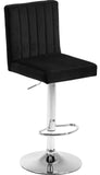 Joel Velvet / Engineered Wood / Metal / Foam Contemporary Black Velvet Adjustable Stool - 16.5" W x 20" D x 39"-47.5" H