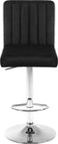 Joel Velvet / Engineered Wood / Metal / Foam Contemporary Black Velvet Adjustable Stool - 16.5" W x 20" D x 39"-47.5" H