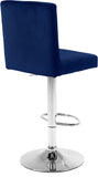 Joel Velvet / Engineered Wood / Metal / Foam Contemporary Navy Velvet Adjustable Stool - 16.5" W x 20" D x 39"-47.5" H