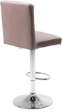 Joel Velvet / Engineered Wood / Metal / Foam Contemporary Pink Velvet Adjustable Stool - 16.5" W x 20" D x 39"-47.5" H