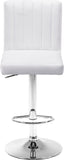 Joel Velvet / Engineered Wood / Metal / Foam Contemporary White Velvet Adjustable Stool - 16.5" W x 20" D x 39"-47.5" H