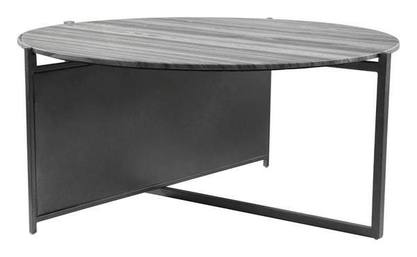 Zuo Modern Mcbride Marble, MDF, Iron Modern Commercial Grade Coffee Table Gray, Black Marble, MDF, Iron