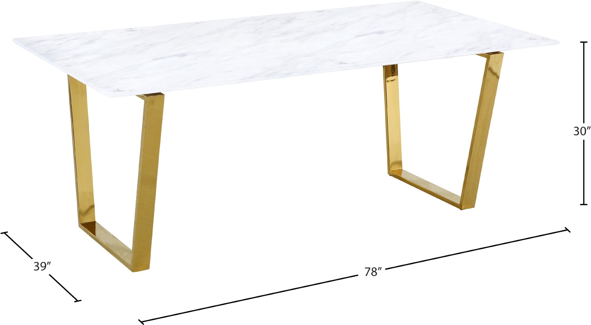 Cameron Stone Contemporary Dining Table - Thumbnail 3