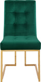Pierre Velvet / Engineered Wood / Metal / Foam Contemporary Green Velvet Dining Chair - 18.5" W x 25" D x 36.5" H