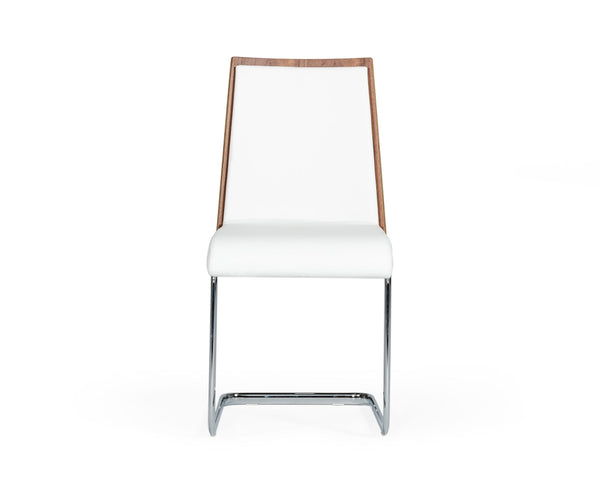 VIG Furniture Morgan - Modern White & Walnut Dining Chair (Set of 2) VGEWF3175BE-WHT
