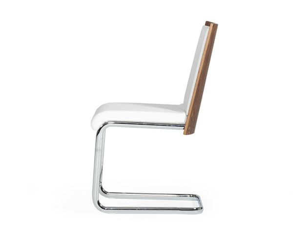 VIG Furniture Morgan - Modern White & Walnut Dining Chair (Set of 2) VGEWF3175BE-WHT