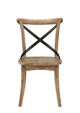 Kendric Farmhouse Side Chair (Set-2) Rustic Oak (WD Driftwood) 71777-ACME