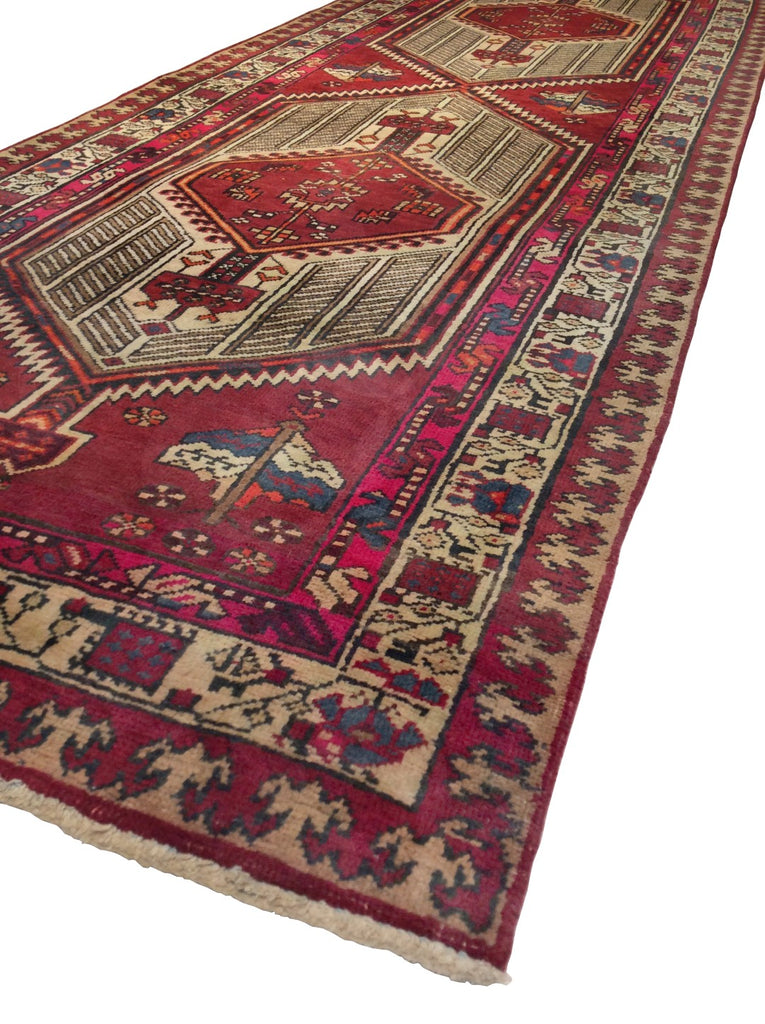 Pasargad Vintage Azerbaijan Camel Wool Area Rug 045621-PASARGAD