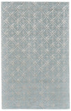 Manoa Tufted Lattice Wool Rug, Cloud Blue/Sky Gray, 9ft-6in x 13ft-6in Area Rug