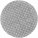 Manoa Tufted Lattice Wool Rug, Cool Gray, 10ft x 10ft Round
