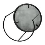 Sagebrook Home Contemporary Metal, Set of 2 -  22/24" Round Side Tables, Ombre Black 15219-04 Black Iron