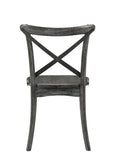 Kendric Farmhouse Side Chair (Set-2) Rustic Gray (WD Grey) 71897-ACME