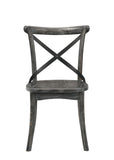 Kendric Farmhouse Side Chair (Set-2) Rustic Gray (WD Grey) 71897-ACME