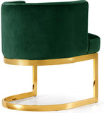 Gianna Velvet / Engineered Wood / Stainless Steel / Foam Contemporary Green Velvet Dining Chair - 24" W x 22" D x 29.5" H