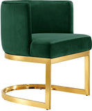 Gianna Velvet / Engineered Wood / Stainless Steel / Foam Contemporary Green Velvet Dining Chair - 24" W x 22" D x 29.5" H