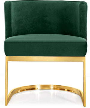 Gianna Velvet / Engineered Wood / Stainless Steel / Foam Contemporary Green Velvet Dining Chair - 24" W x 22" D x 29.5" H