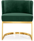 Gianna Velvet / Engineered Wood / Stainless Steel / Foam Contemporary Green Velvet Dining Chair - 24" W x 22" D x 29.5" H