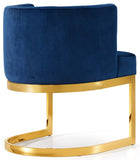 Gianna Velvet / Engineered Wood / Stainless Steel / Foam Contemporary Navy Velvet Dining Chair - 24" W x 22" D x 29.5" H