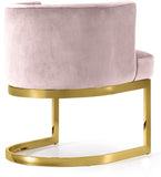 Gianna Velvet / Engineered Wood / Stainless Steel / Foam Contemporary Pink Velvet Dining Chair - 24" W x 22" D x 29.5" H