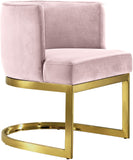 Gianna Velvet / Engineered Wood / Stainless Steel / Foam Contemporary Pink Velvet Dining Chair - 24" W x 22" D x 29.5" H