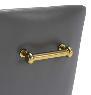 Zuo Modern Madelaine 100% Polyurethane, Plywood, Steel Modern Commercial Grade Counter Stool Gray, Gold 100% Polyurethane, Plywood, Steel