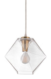 Zuo Modern Jenny Glass, Steel Modern Commercial Grade Ceiling Lamp Gold, Clear Glass, Steel