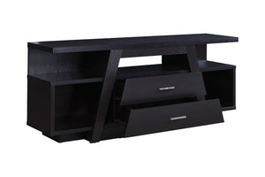 Contemporary 2-drawer Rectangular TV Console Cappuccino