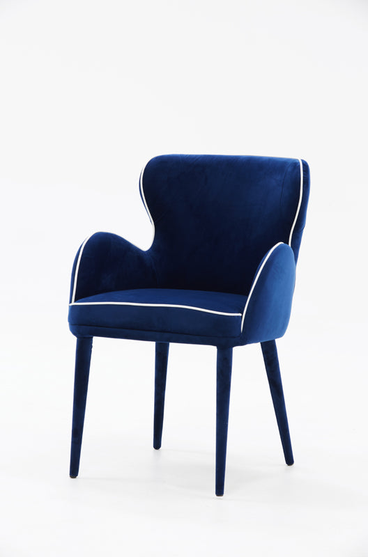 VIG Furniture Modrest Tigard Modern Blue Fabric Dining Chair VGEU-MC-8883CH-A-BLU